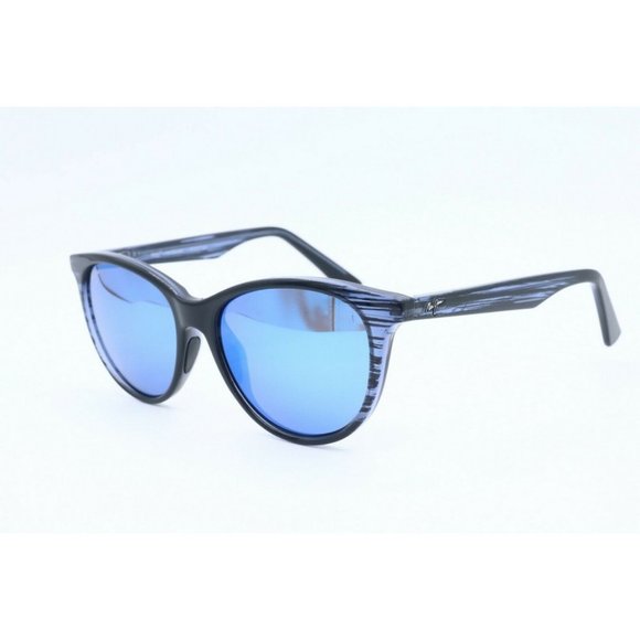 Maui Jim Cathedrals MJ 782-03S Oval Black Sunglasses Polarized Blue Lenses (A) main image 4